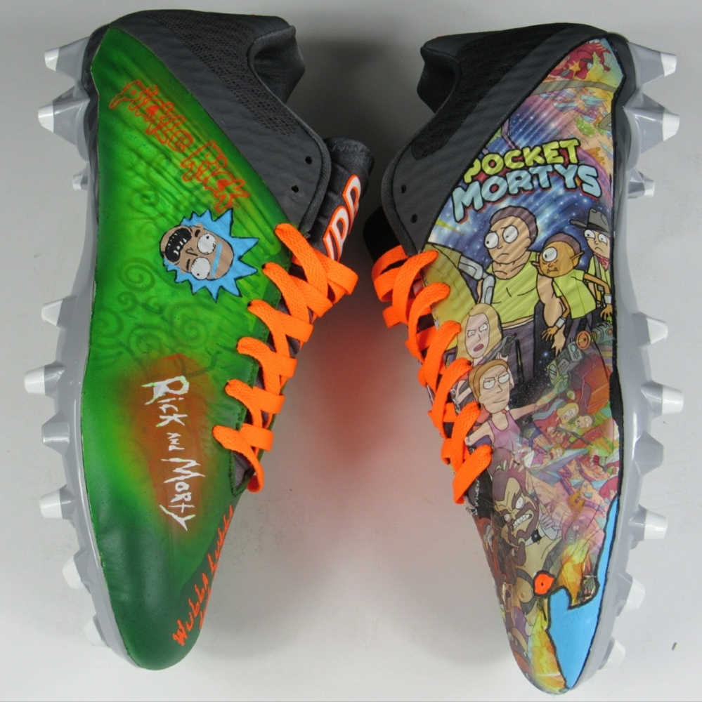 Custom Rick and Morty cleats.